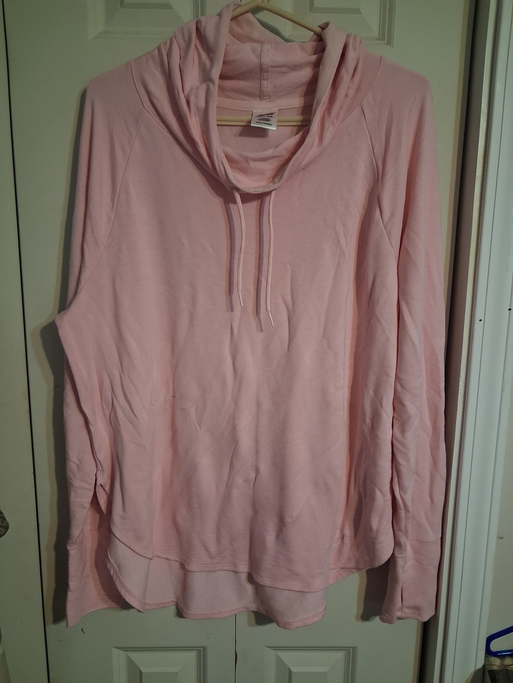 Avia Light Pink Cowl Neck Pullover Hoodie